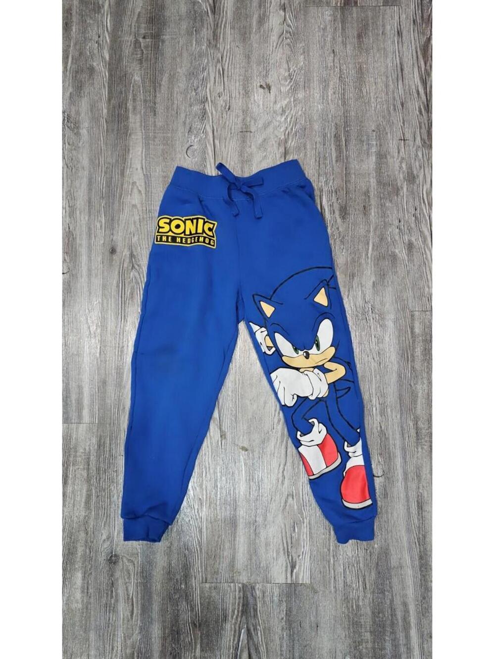 Sonic the Hedgehog Blue Joggers Kids Size 4/5 Graphic Sweatpants